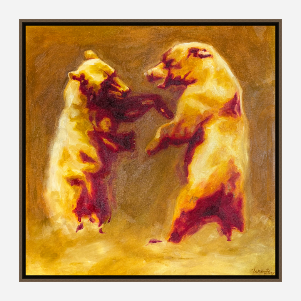 'Fighting Like A Bear' Canvas Print
