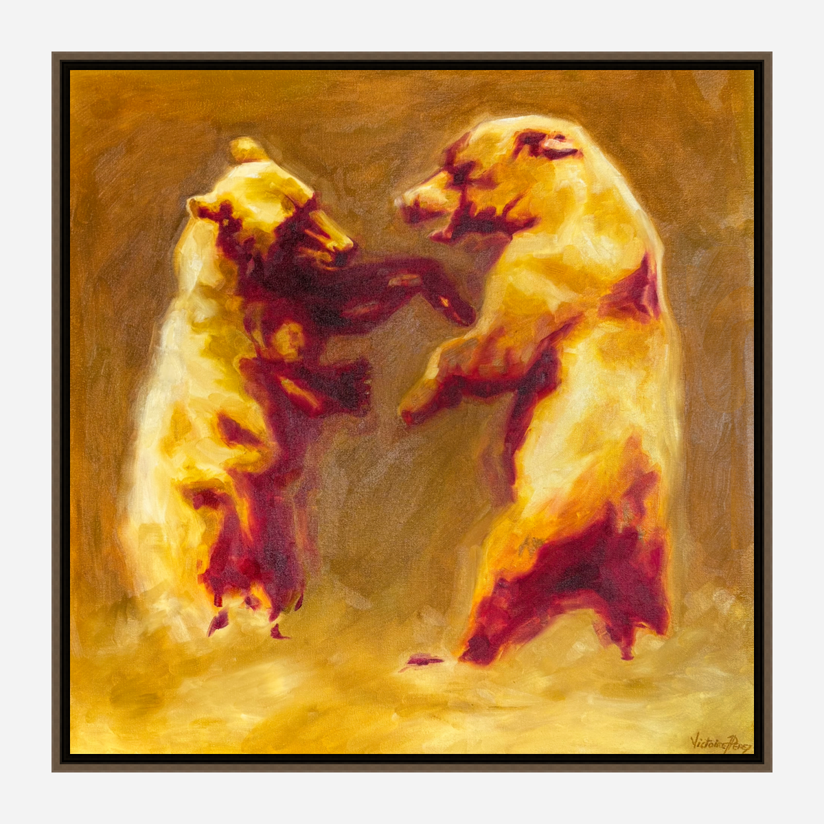 'Fighting Like A Bear' Canvas Print