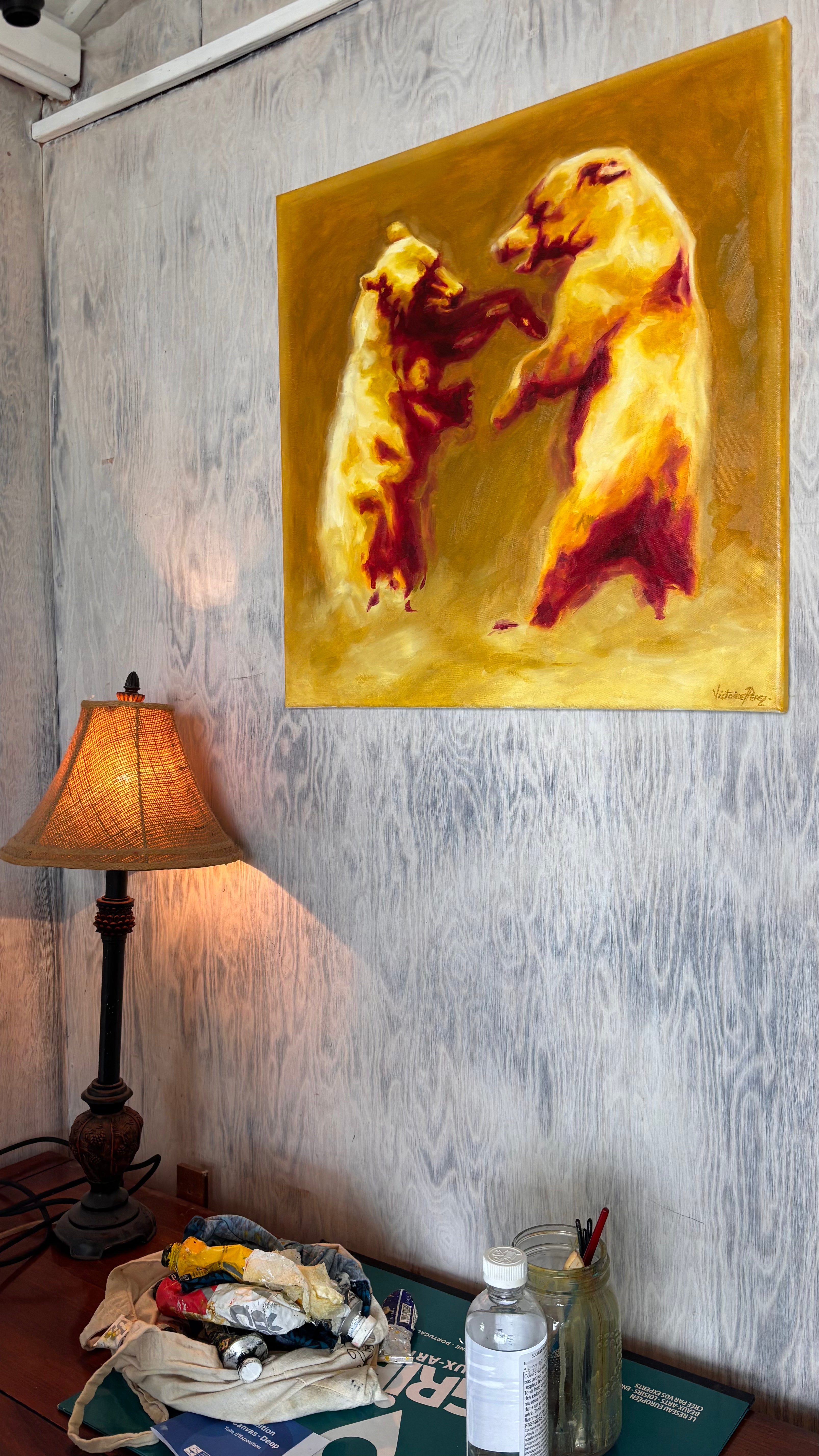 'Fighting Like A Bear' Canvas Print
