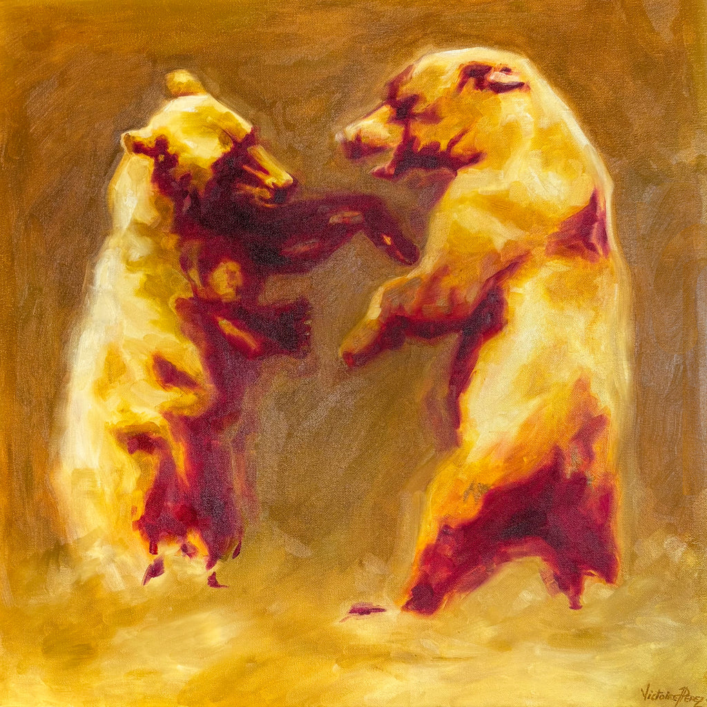 'Fighting Like A Bear' Canvas Print